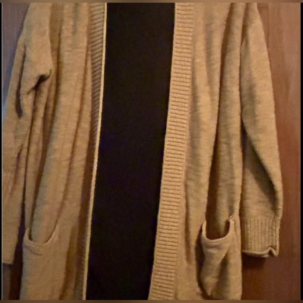 Lg mustard colored cardigan